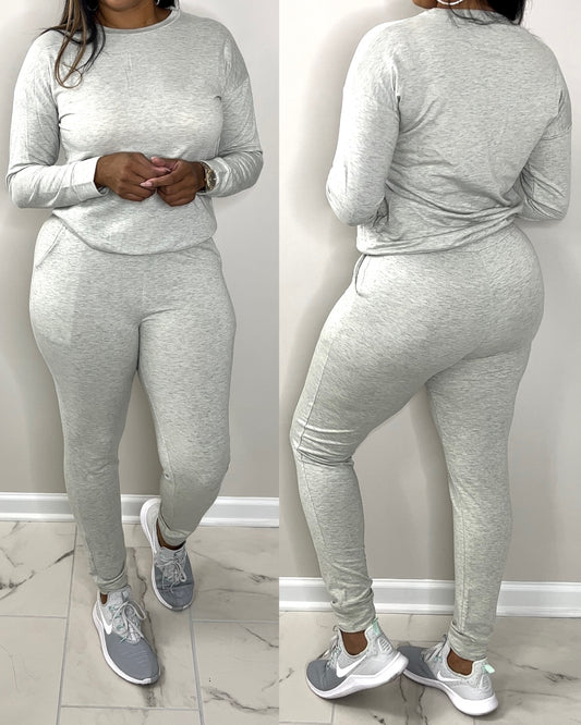 6031 Light Gray Casual All-Day Set