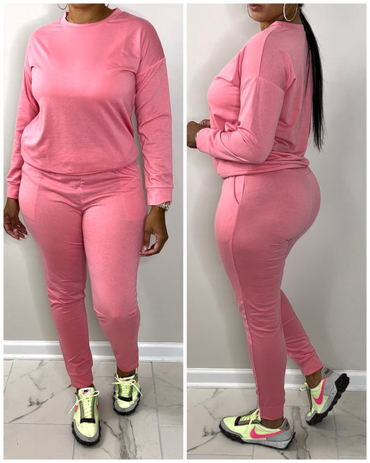 6031 Light Pink Casual All-Day Set