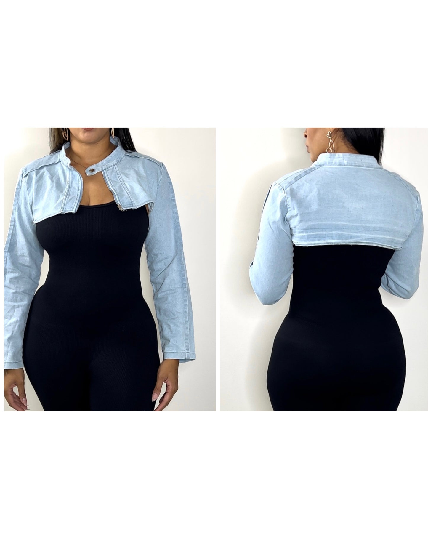 5000 Light Denim Crop Jacket