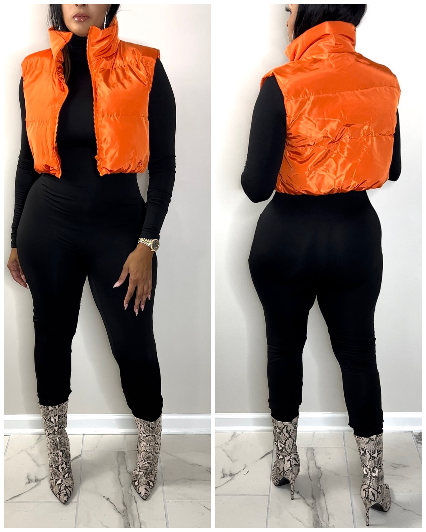 5002 Orange Puffer Vest