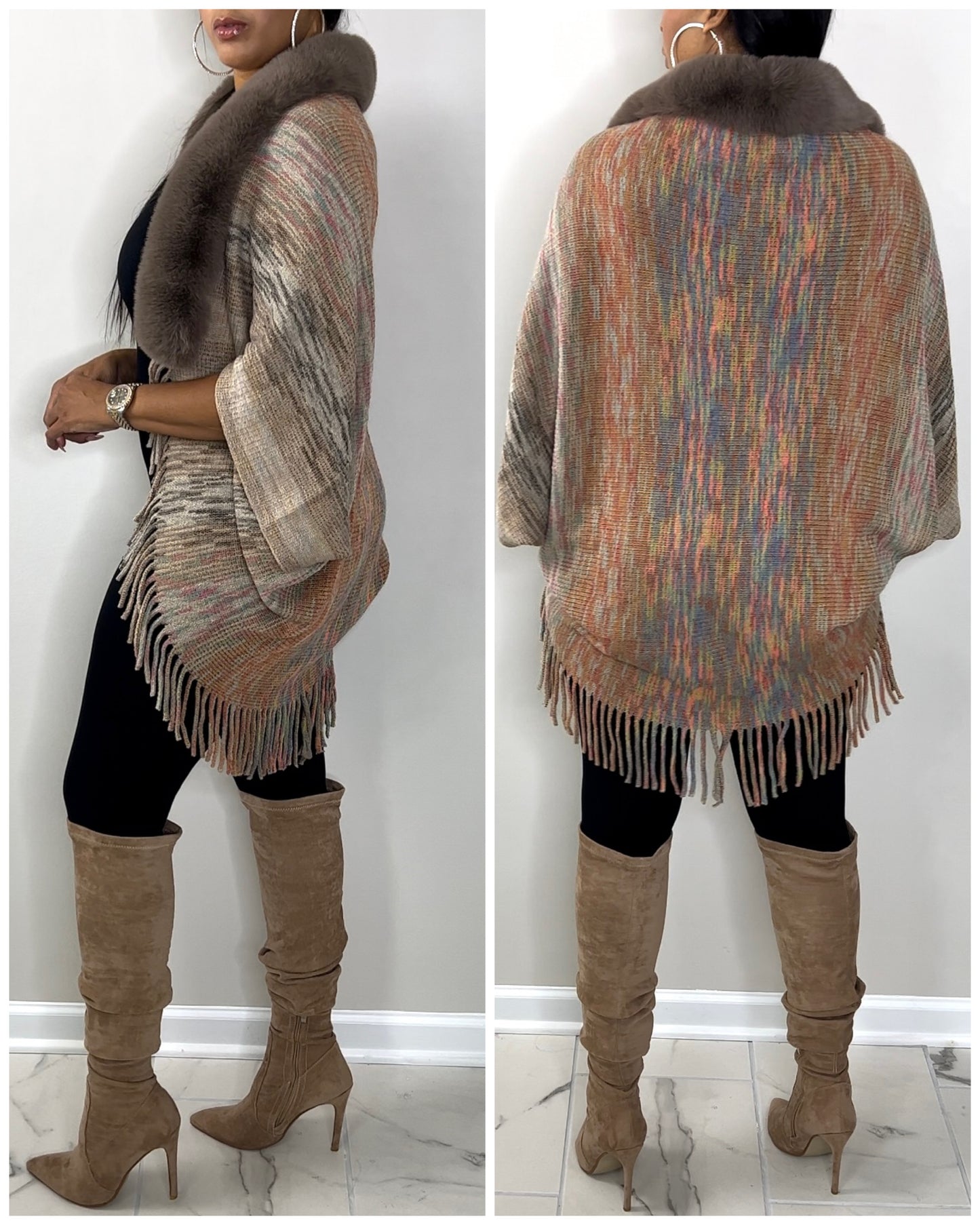 5008 Caramel Rainbow Cardigan